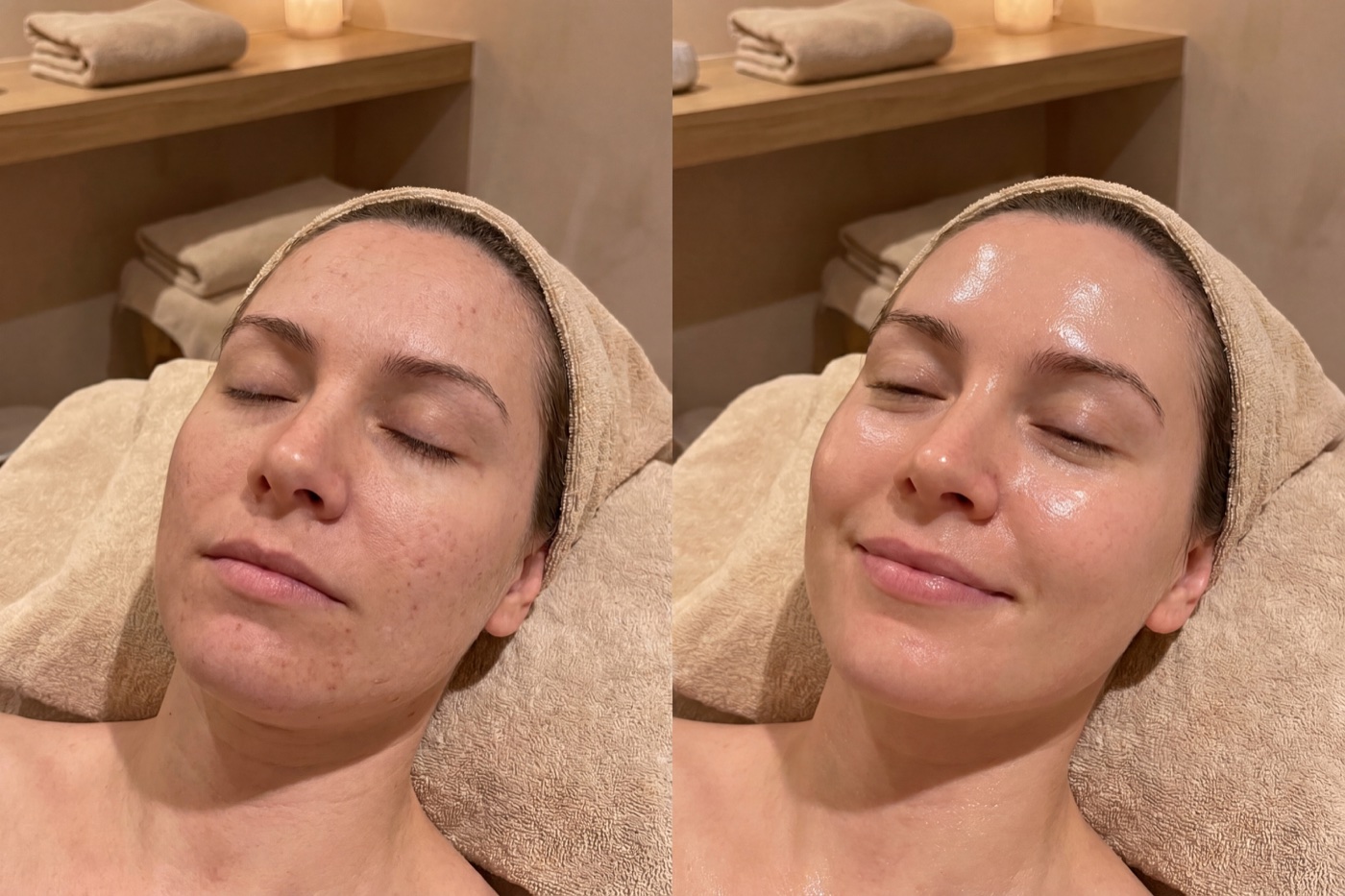 Before and after skin results
